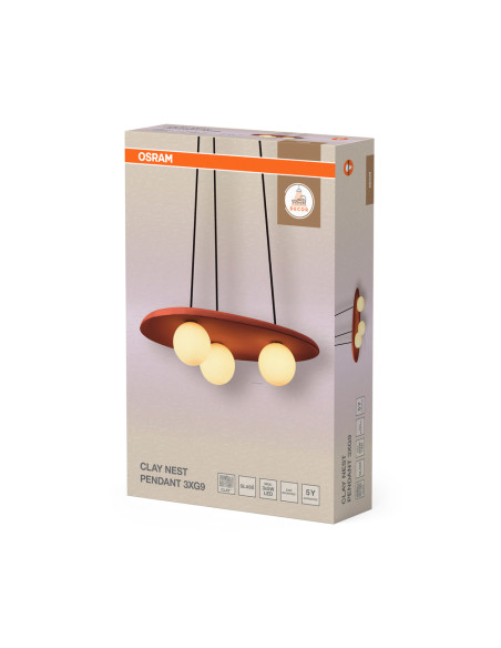 LAMPA WISZĄCA DECOR CLAY NEST PENDANT 3XG9 BR 