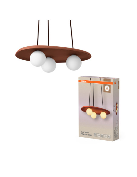 LAMPA WISZĄCA DECOR CLAY NEST PENDANT 3XG9 BR 