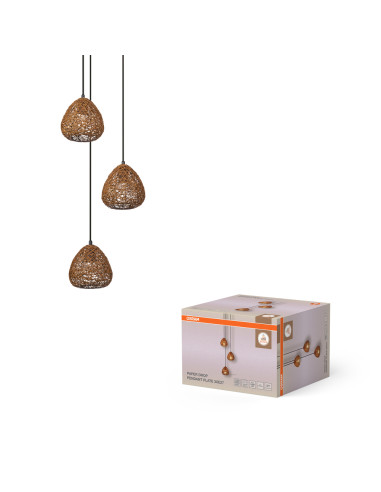 LAMPA WISZĄCA DECOR PAPER DROP PEND PLATE 3XE27 