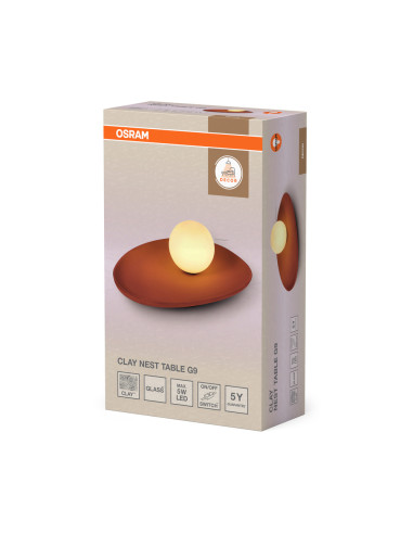LAMPA STOŁOWA/BIURKOWA DECOR CLAY NEST TABLE 1XG9 BR 