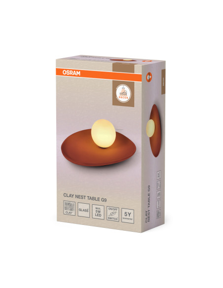 LAMPA STOŁOWA/BIURKOWA DECOR CLAY NEST TABLE 1XG9 BR 