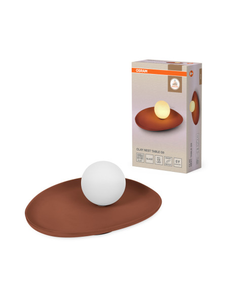 LAMPA STOŁOWA/BIURKOWA DECOR CLAY NEST TABLE 1XG9 BR 