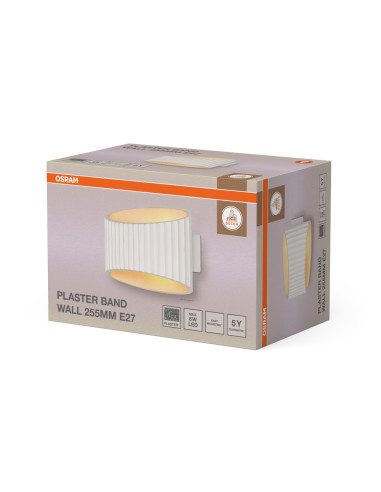 KINKIET DECOR PLASTER BAND WALL 255 1XE27 