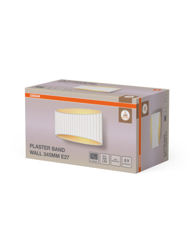 KINKIET DECOR PLASTER BAND WALL 345 1XE27 