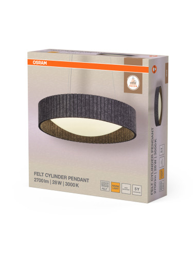 LAMPA WISZĄCA DECOR FELT CYCLINDER PEND 28W 830DG 