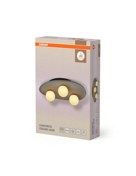 LAMPA NATYNKOWA DECOR CONCRETE NEST CLG 3XG9 GR 