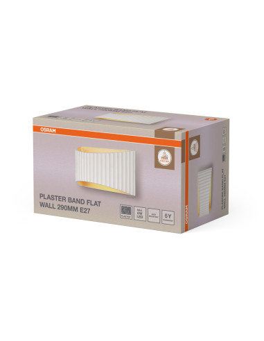 KINKIET DECOR PLASTER BAND FLAT W 290 1XE27 