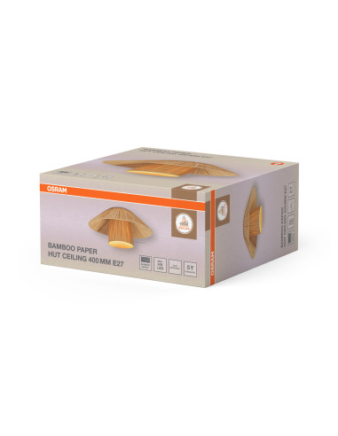 LAMPA NATYNKOWA DECOR BAMBOO PAPER HUT CLG 400 E27 