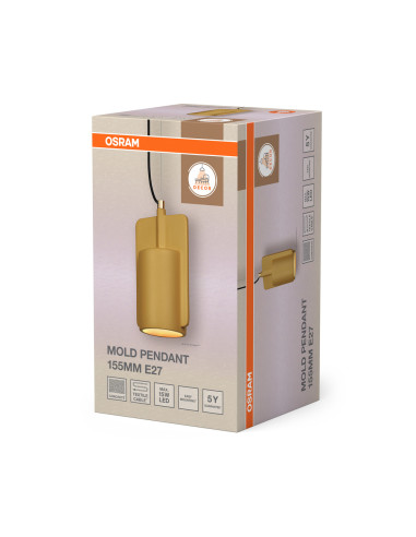 LAMPA WISZĄCA DECOR MOLD PENDANT 155MM 1XE27 GD 