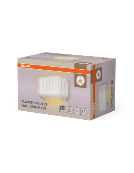 KINKIET DECOR PLASTER ROUTES WALL 250 1XE27 