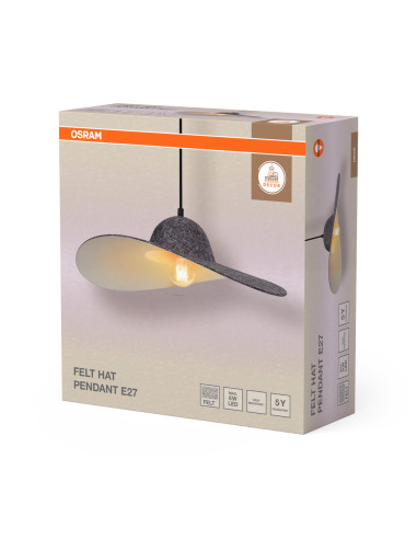 LAMPA WISZĄCA DECOR FELT HAT PENDANT 1XE27 DG 