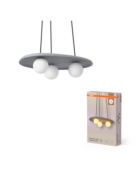 LAMPA WISZĄCA DECOR CONCRETE NEST PENDANT 3XG9 GR 