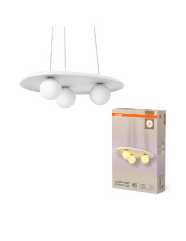 LAMPA WISZĄCA DECOR PLASTER NEST PEND 3XG9 WT 