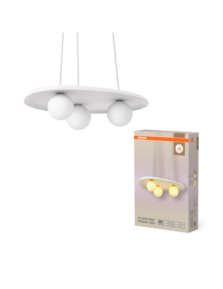 LAMPA WISZĄCA DECOR PLASTER NEST PEND 3XG9 WT 