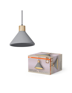 LAMPA WISZĄCA DECOR CONCRETE WOOD PEND 220 E27DG 