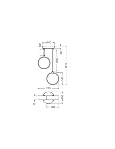LAMPA WISZĄCA DECOR CIRCLE 2XPEND PL 12W CLICKCCT 