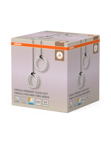 LAMPA WISZĄCA DECOR CIRCLE 2XPEND PL 12W CLICKCCT 