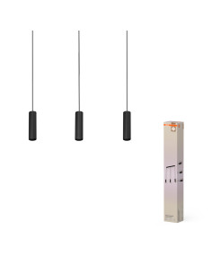 LAMPA WISZĄCA DECOR DRUMS PENDANT 3XGU10 2XLED BK 