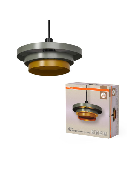 LAMPA WISZĄCA DECOR LAYERS PENDANT E27 GN 