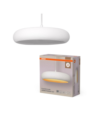 LAMPA WISZĄCA DECOR PLASTER PURE PEND 300 E27 WT 