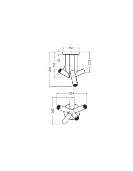LAMPA NATYNKOWA DECOR STRAW CEILING 5XE27 