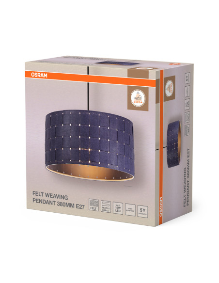 LAMPA WISZĄCA DECOR FELT WEAVING PEND 380 E27 DG 