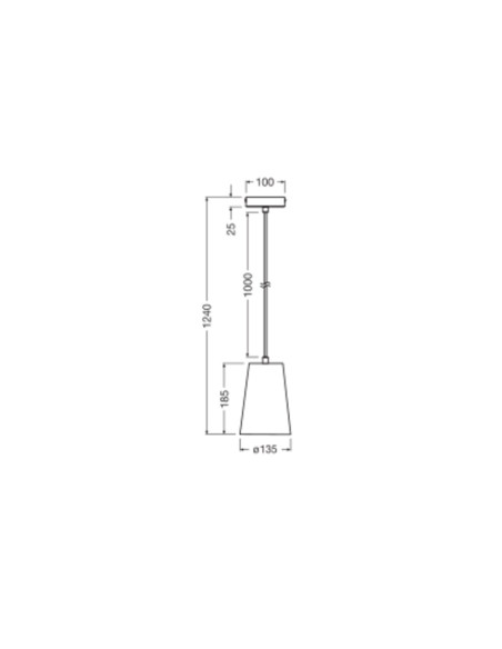 LAMPA WISZĄCA DECOR PLASTER CONE PEND E27 WT 