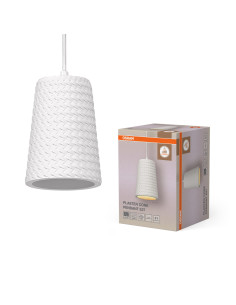 LAMPA WISZĄCA DECOR PLASTER CONE PEND E27 WT 