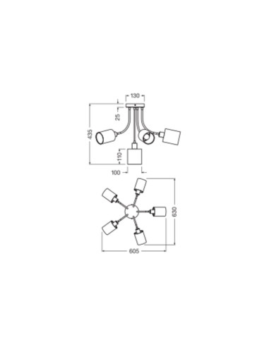 LAMPA NATYNKOWA DECOR FELT WEAVING CANS CLG 5XE14 