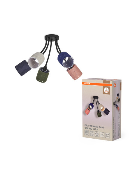 LAMPA NATYNKOWA DECOR FELT WEAVING CANS CLG 5XE14 