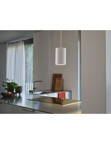 LAMPA WISZĄCA DECOR PLASTER TUBE PENDANT E27 WT  