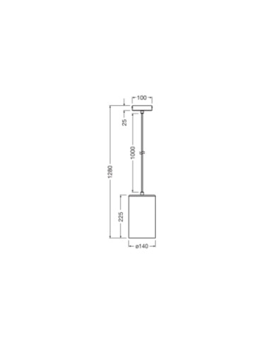 LAMPA WISZĄCA DECOR PLASTER TUBE PENDANT E27 WT  