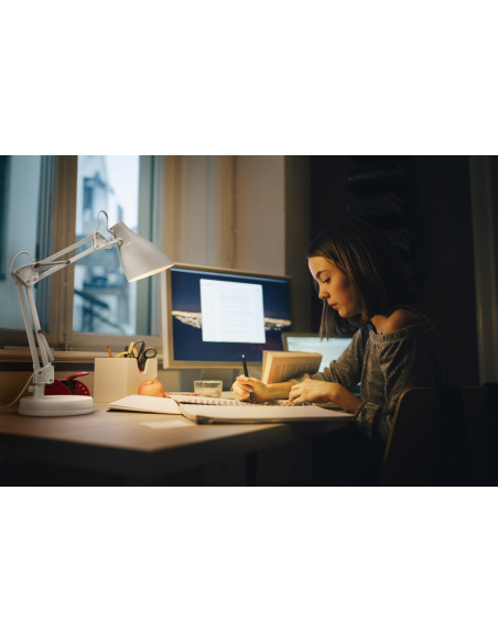 LAMPKA BIURKOWA OFFICE LINE DESK PEAR E27 WHITE 