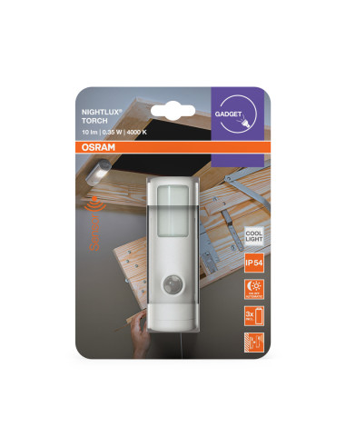 PRZENOŚNA LAMPKA NOCNA NIGHTLUX TORCH WH Z CZUJNIKIEM 
