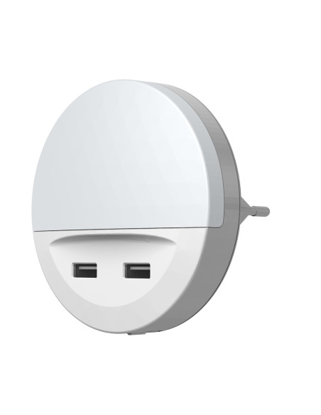 LAMPKA NOCNA LUNETTA Z WYJŚCIEM USB Z CZUJNIKIEM 
