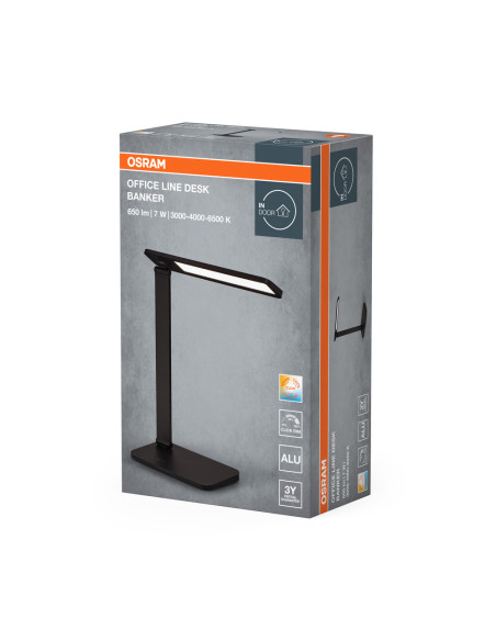 LAMPKA BIURKOWA OFFICE LINE DESK BANKER 7W CCT DIM BLACK 