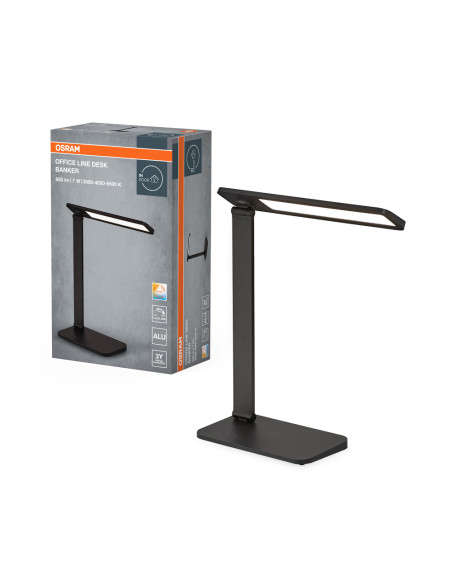 LAMPKA BIURKOWA OFFICE LINE DESK BANKER 7W CCT DIM BLACK 