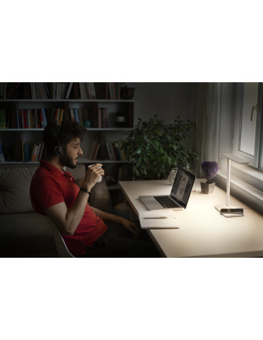 LAMPKA BIURKOWA OFFICE LINE DESK BANKER INDUCTIVE CHARGING 17W CCT DIM WHITE 