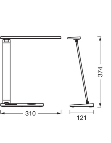 LAMPKA BIURKOWA OFFICE LINE DESK BANKER INDUCTIVE CHARGING 17W CCT DIM WHITE 
