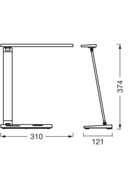 LAMPKA BIURKOWA OFFICE LINE DESK BANKER INDUCTIVE CHARGING 17W CCT DIM WHITE 