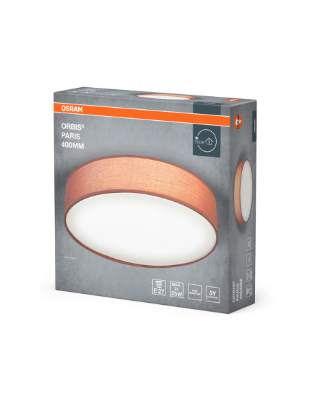 PLAFON ORBIS PARIS 400 2XE27 BROWN 
