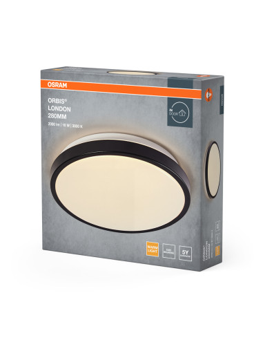 PLAFON LED ORBIS LONDON 280 16W 3000K ciepła biała BK 