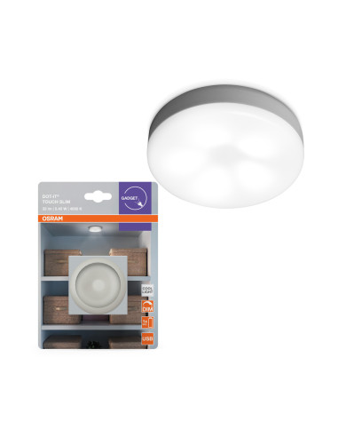 PRZENOŚNA LAMPKA DOT IT TOUCH SLIM WH ŁADOWANA USB 
