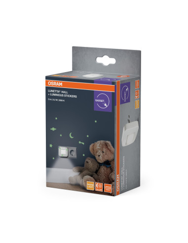 LAMPKA NOCNA LUNETTA HALL WT STICKERS Z CZUJNIKIEM 
