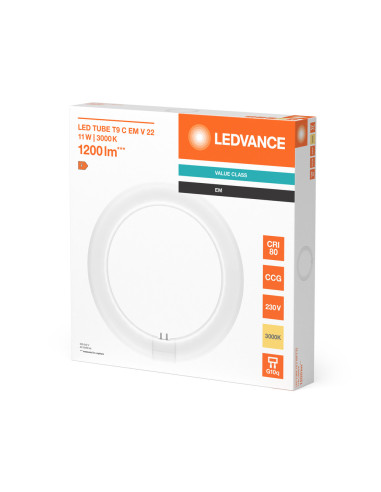 ŚWIETLÓWKA LED KOŁOWA V LEDTUBE T9 C 22 EM 11W 3000K ciepła biała  G10Q 1320LM TUBA KOŁOWA LED 