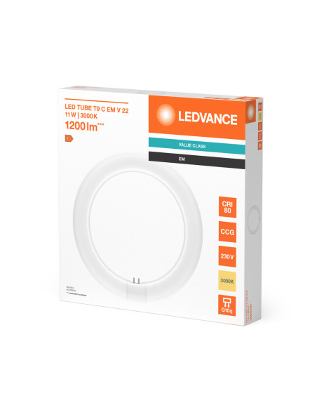 ŚWIETLÓWKA LED KOŁOWA V LEDTUBE T9 C 22 EM 11W 3000K ciepła biała  G10Q 1320LM TUBA KOŁOWA LED 