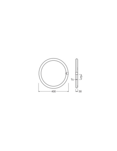 ŚWIETLÓWKA LED KOŁOWA T9 C 40 EM 24W 6500K zimna biała G10Q 2900LM TUBA KOŁOWA 