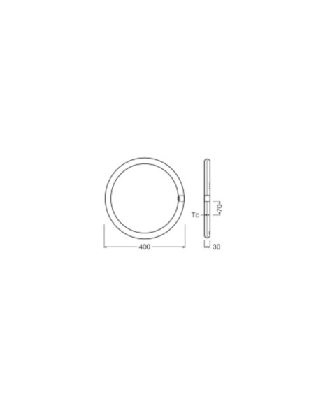 ŚWIETLÓWKA LED KOŁOWA T9 C 40 EM 24W 6500K zimna biała G10Q 2900LM TUBA KOŁOWA 