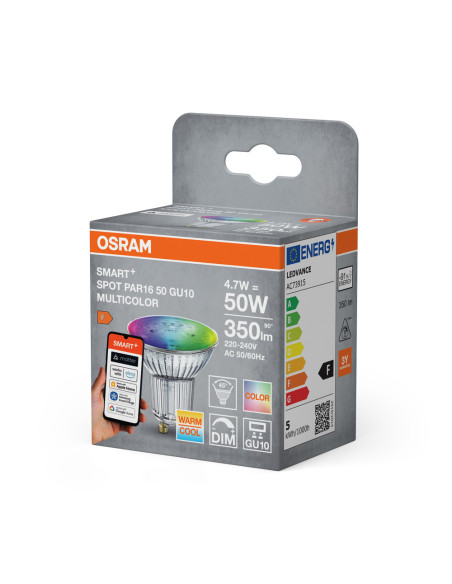 ŻARÓWKA LED SMART+ MATTER PAR16 50 4.7W GU10 827...865 MULTICOLOR RGBW 