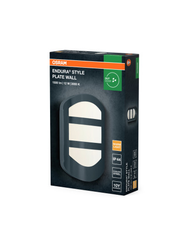 KINKIET ZEWNĘTRZNY ENDURA STYLE PLATE WALL 12,5W 3000K DG 